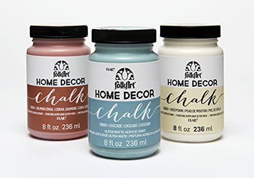 FolkArt, Antique Green Assorted Home Décor 8 fl oz / 236 ml Acrylic Chalk Paint For Easy To Apply DIY Arts And Crafts, Ultra Matte Finish, 11961