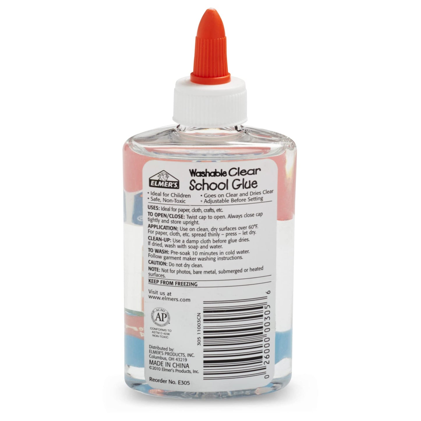 Elmer's E305 School Glue Washble Clear, 5 oz, Clear