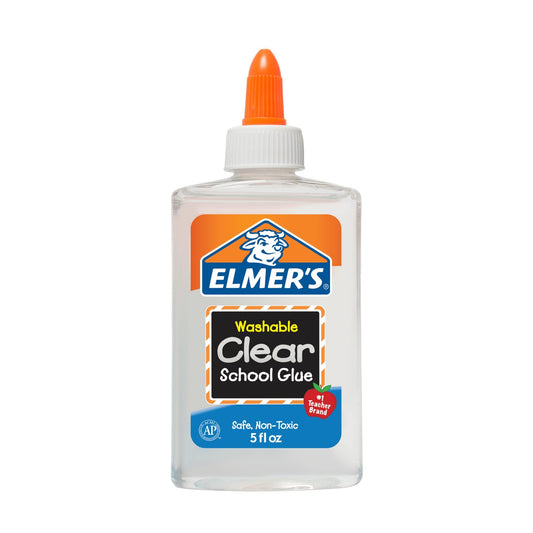 Elmer's E305 School Glue Washble Clear, 5 oz, Clear