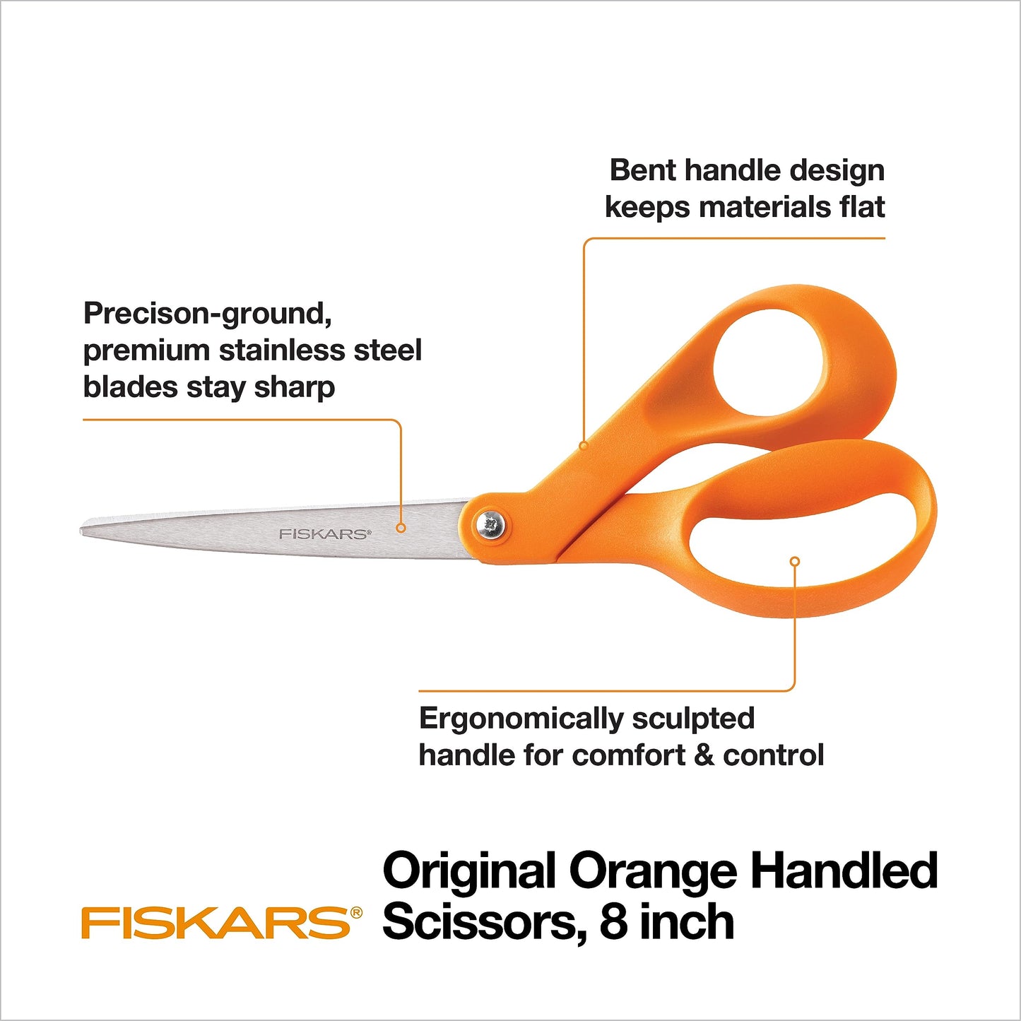 Fiskars 12-94518697WJ The Original Orange Handled Scissors