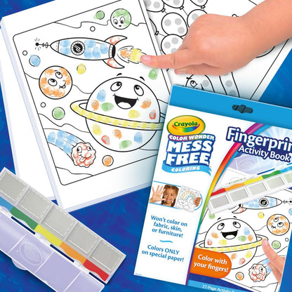 Crayola Color Wonder Mess Free Fingerprint Ink Painting Activity Set, Finger Painting Alternative, Toddler Coloring, Travel Activity, Gift for Toddlers